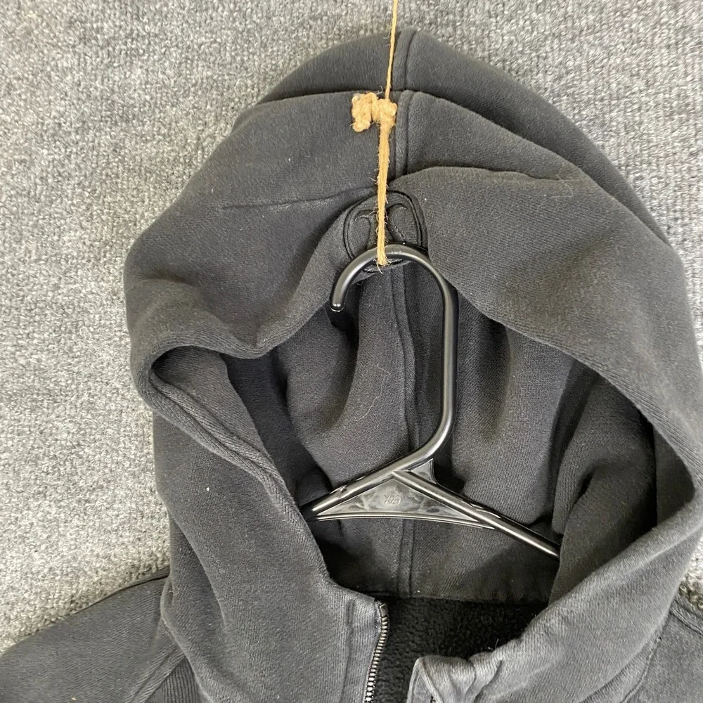 Lululemon Scuba Full Zip Hoodie Black Cropped Fleece Sweatshirt Womens XS/S